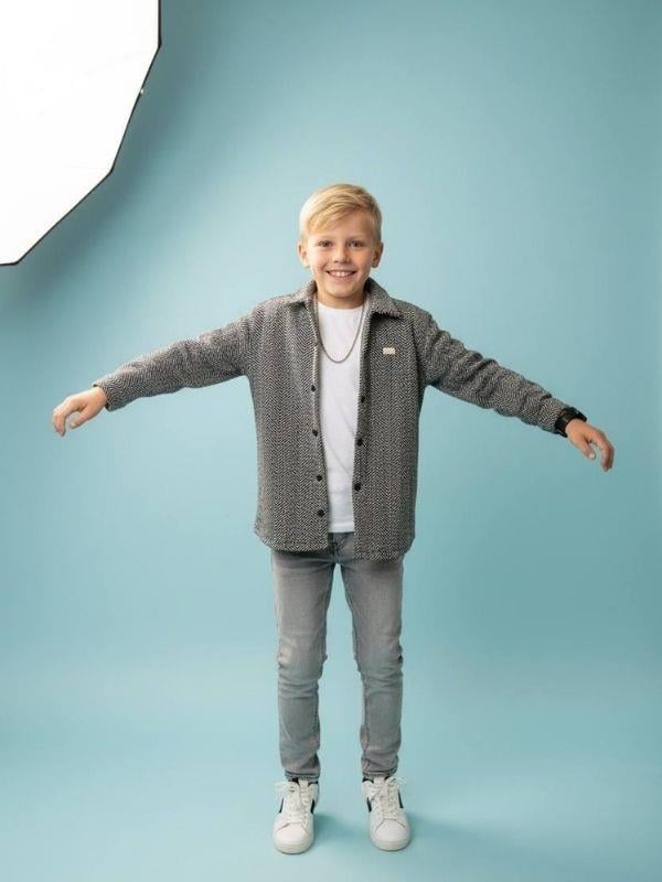 Erkek Çocuk Desenli Büzgü Detaylı Mevsimlik Ceket
