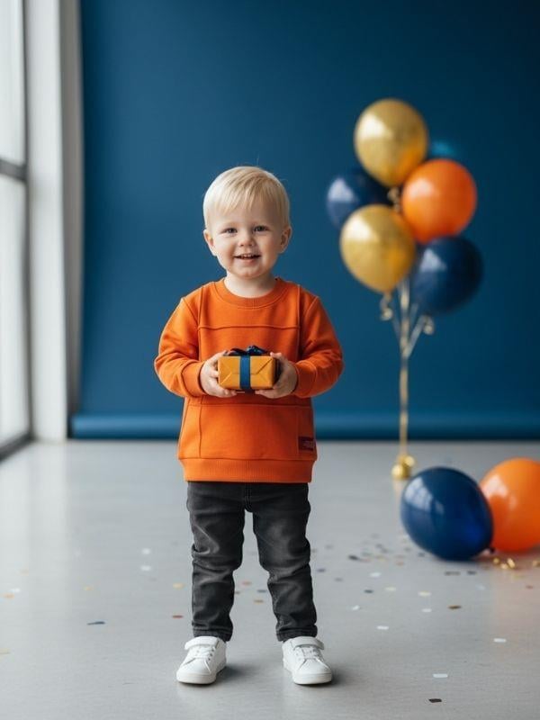 Erkek Çocuk Dikiş Detaylı Bisiklet Yaka Sweatshirt