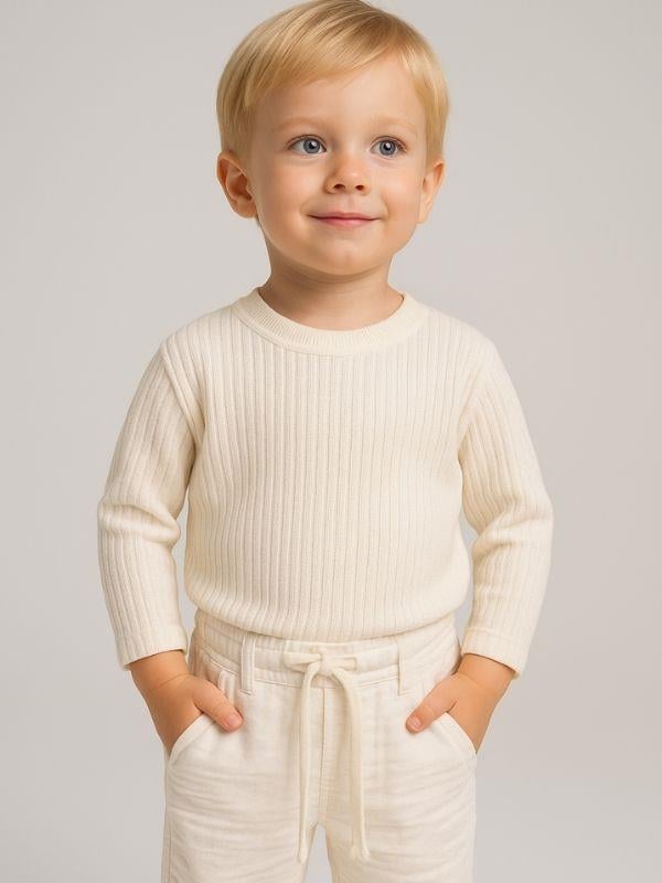 Erkek Çocuk Dokuma Beli Lastikli Pantolon