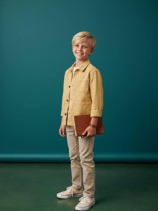 Erkek Çocuk Düğmeli Cep Detaylı Ceket