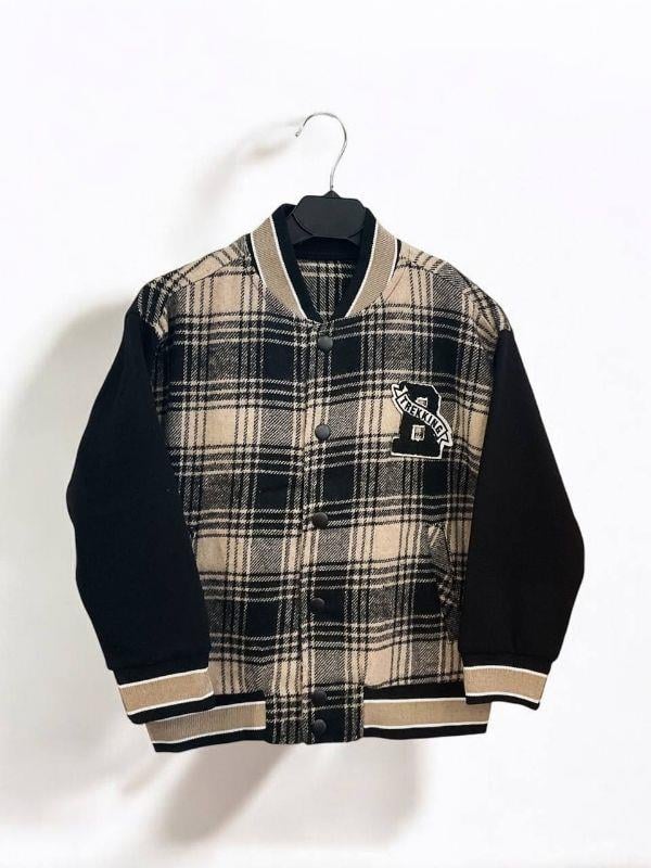 Erkek Çocuk Ekose Desenli Kolej Mont