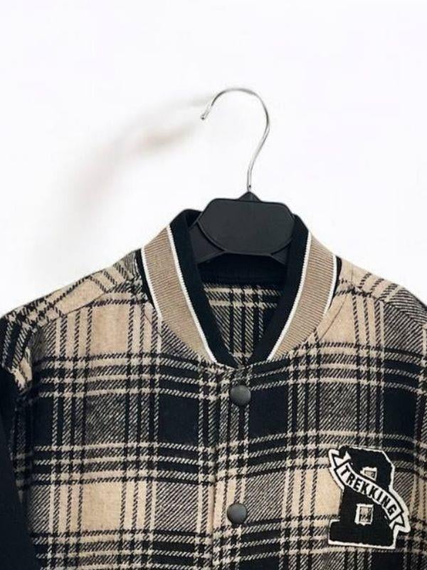 Erkek Çocuk Ekose Desenli Kolej Mont
