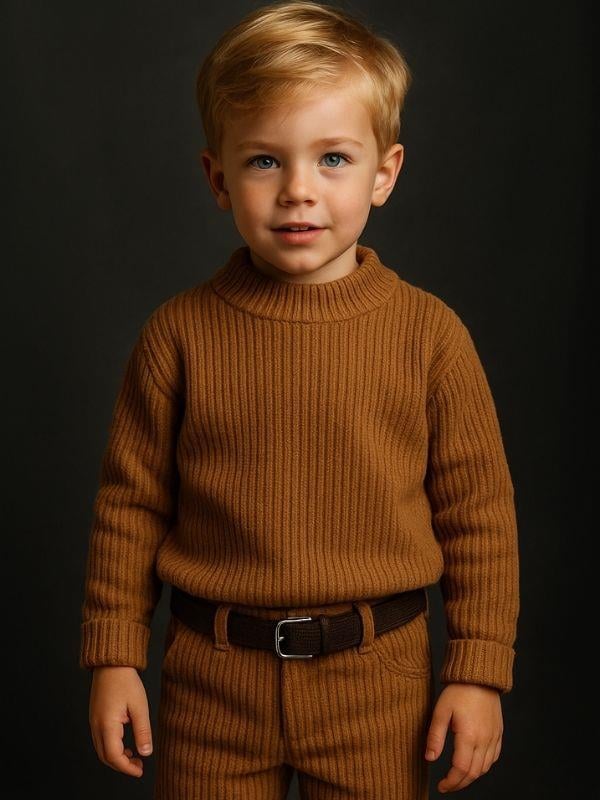 Erkek Çocuk Fitilli Kadife Kemerli Pantolon