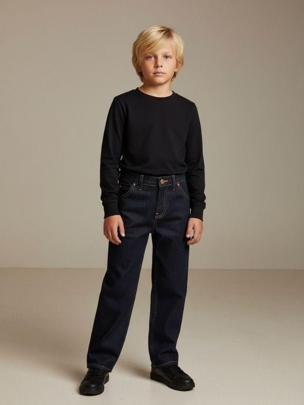 Erkek Çocuk Geniş Paça Denim Pantolon