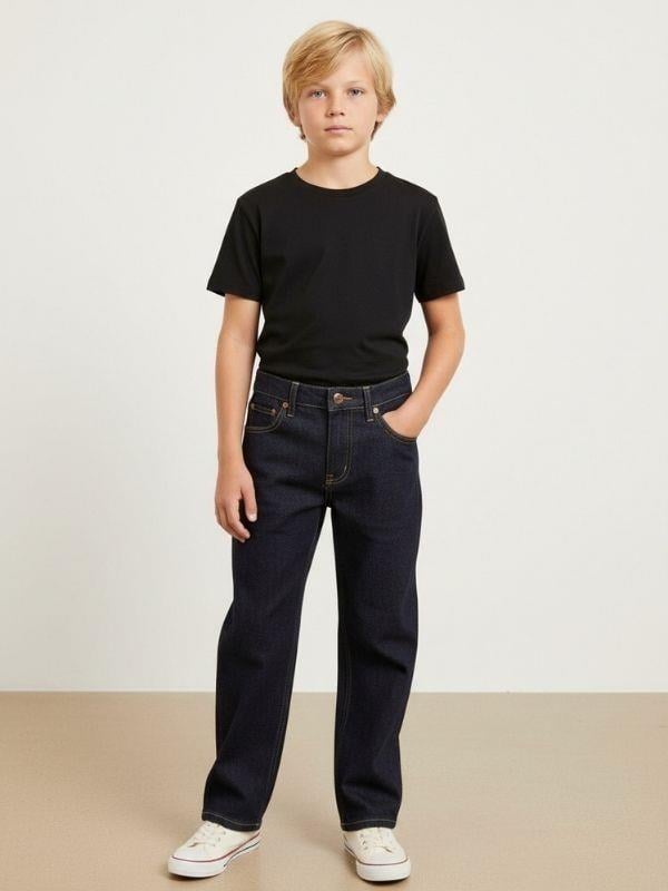 Erkek Çocuk Geniş Paça Denim Pantolon