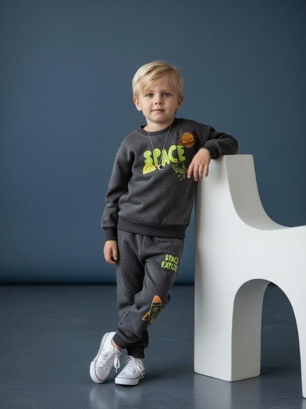 Erkek Çocuk Gezegen Baskılı Eşofman Takım