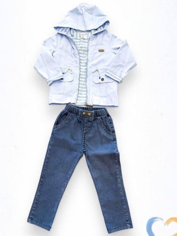 Erkek Çocuk Gömlek Ceket Pantolonlu Takım