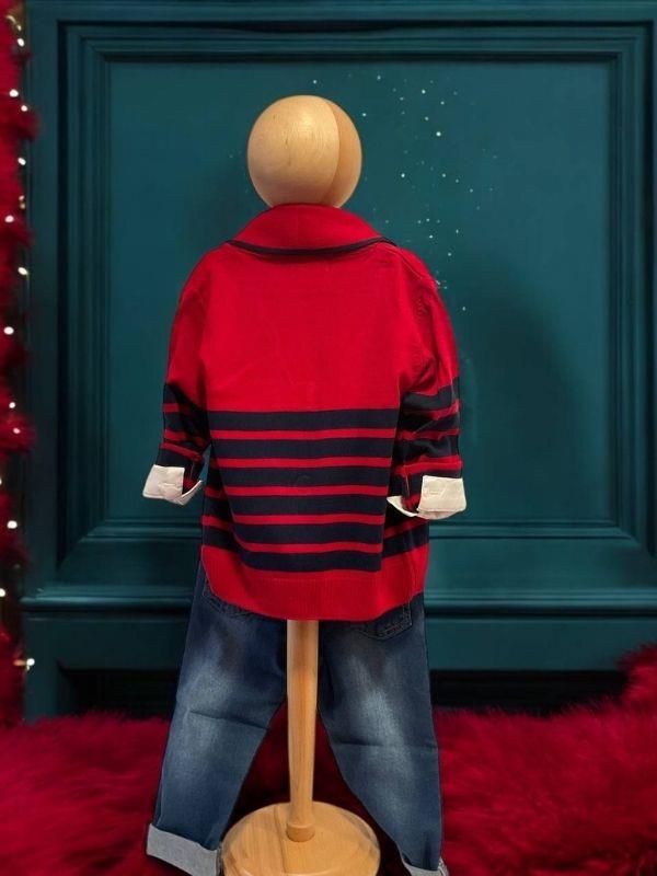 Erkek Çocuk Gömlek Hırkalı Jean Şık Takım