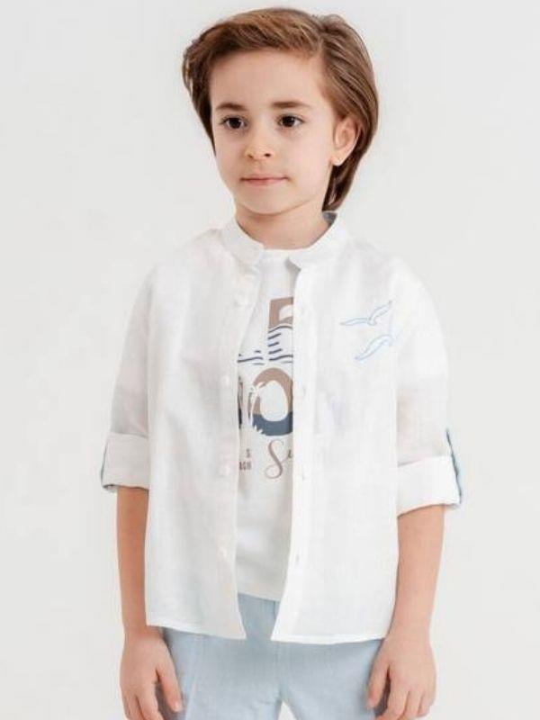 Erkek Çocuk Hakim Yaka Gömlek Pantolon 2li Spor Şık Takım