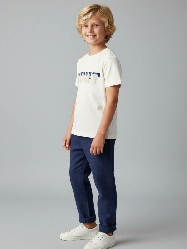 Erkek Çocuk Hunt Yazılı Tasarım T-shirt