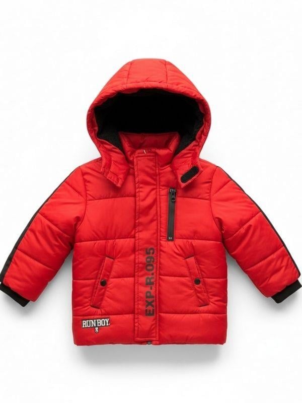 Erkek Çocuk İçi Polar Kapüşonlu Kalın Kışlık Kaban