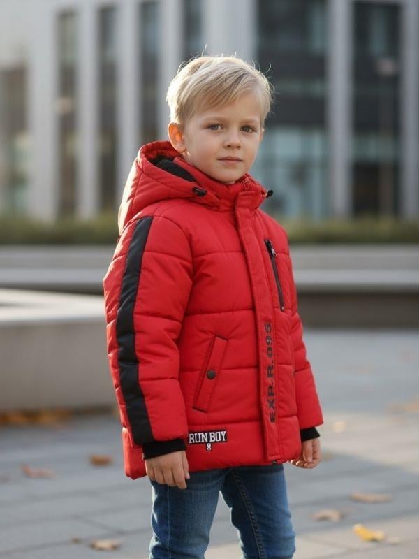 Erkek Çocuk İçi Polar Kapüşonlu Kalın Kışlık Kaban