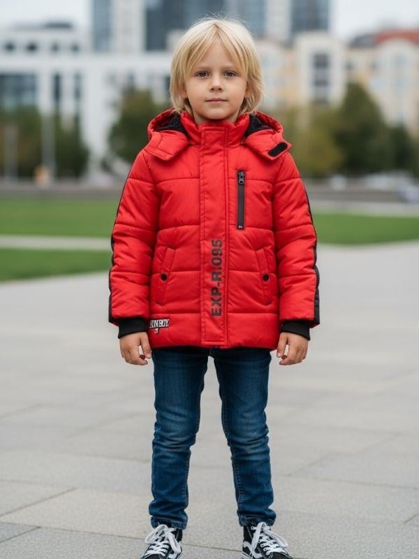 Erkek Çocuk İçi Polar Kapüşonlu Kalın Kışlık Kaban