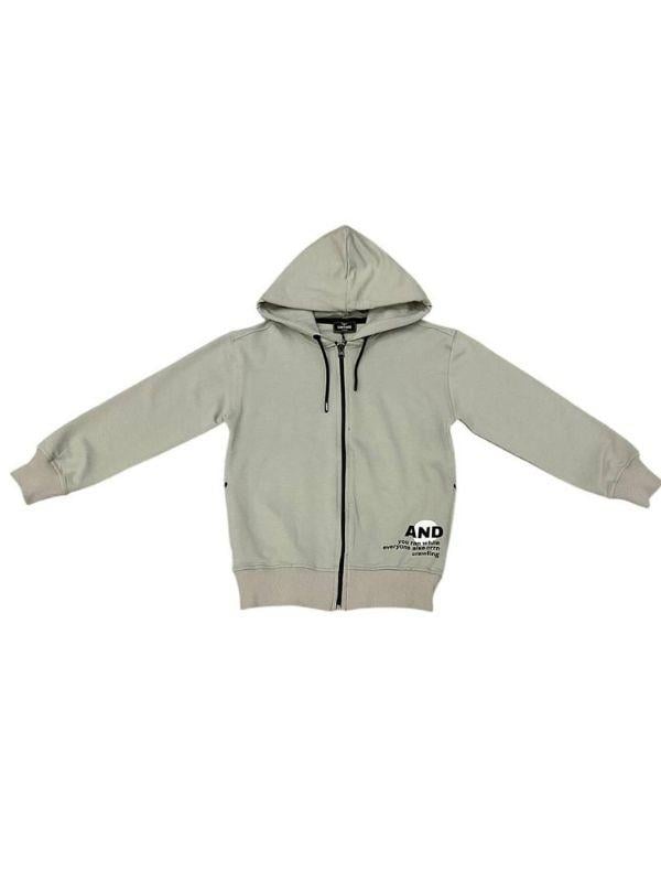 Erkek Çocuk Kapüşonlu Fermuarlı Pamuklu  Hırka