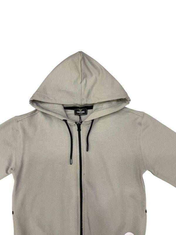 Erkek Çocuk Kapüşonlu Fermuarlı Pamuklu  Hırka