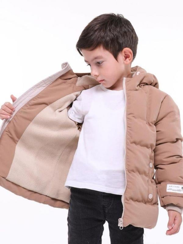 Erkek Çocuk Kapüşonlu Kalın Kaban