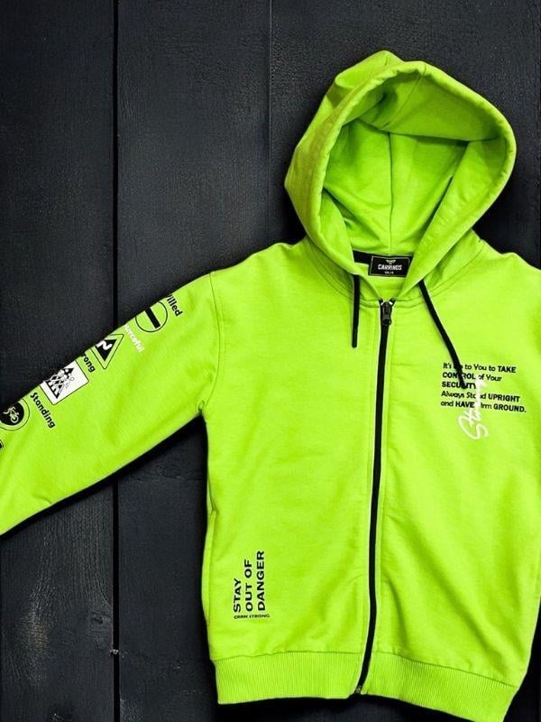 Erkek Çocuk Kapüşonlu Stay Yazılı Mevsimlik Hırka