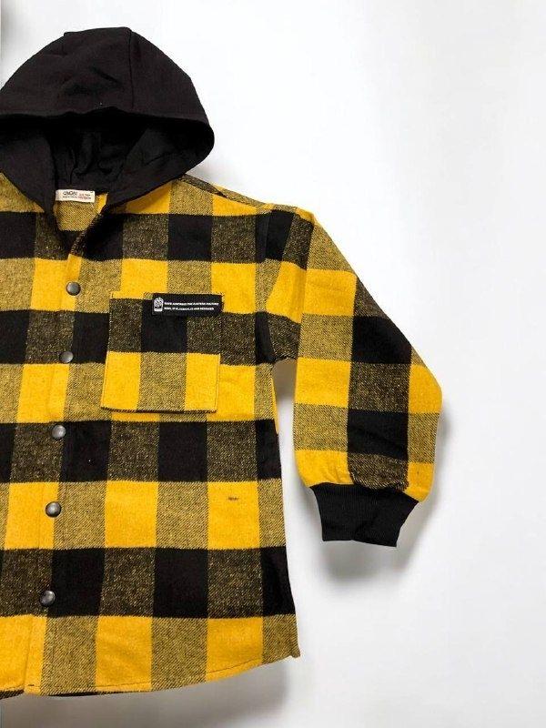 Erkek Çocuk Kareli Kapüşonlu Gömlek