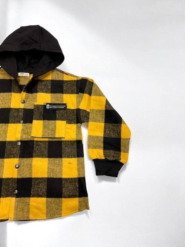 Erkek Çocuk Kareli Kapüşonlu Gömlek