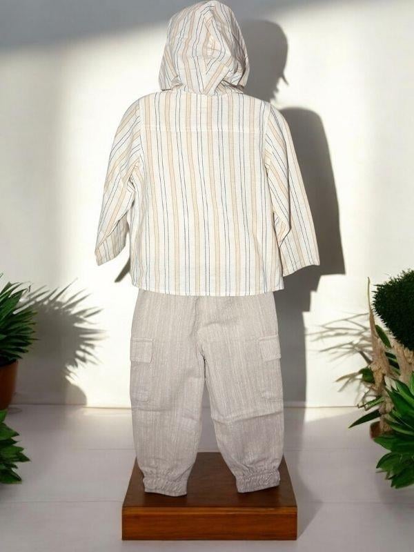 Erkek Çocuk Keten 3lü Pantolonlu Takım
