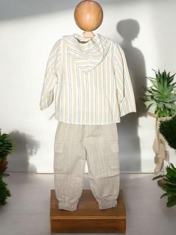 Erkek Çocuk Keten 3lü Pantolonlu Takım