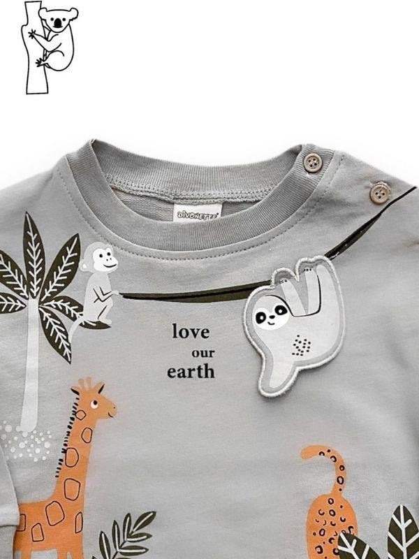 Erkek Çocuk Koala Baskılı Pamuklu Sweatshirt