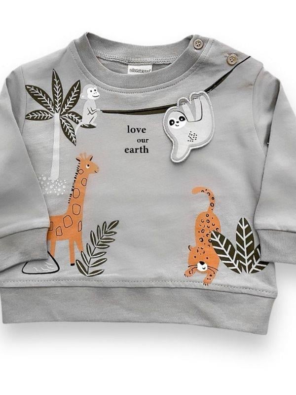 Erkek Çocuk Koala Baskılı Pamuklu Sweatshirt