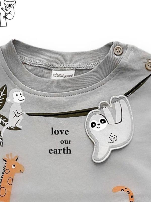 Erkek Çocuk Koala Baskılı Pamuklu Sweatshirt