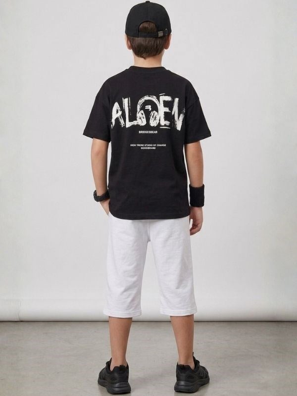 Erkek Çocuk Kulaklık Baskılı T-shirt