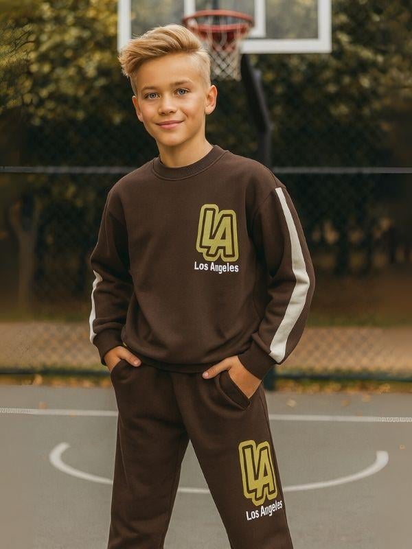 Erkek Çocuk Los Angeles Yazılı Tasarım Eşofman Takım