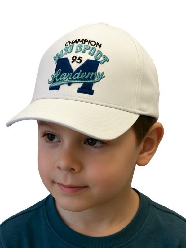 Erkek Çocuk M İşlemeli 4-8 Yaş Şapka