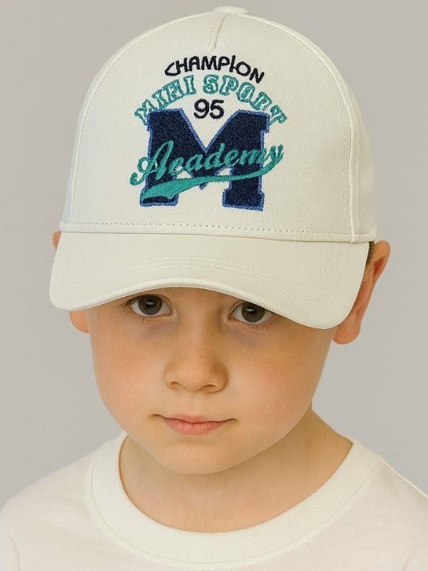 Erkek Çocuk M İşlemeli 4-8 Yaş Şapka
