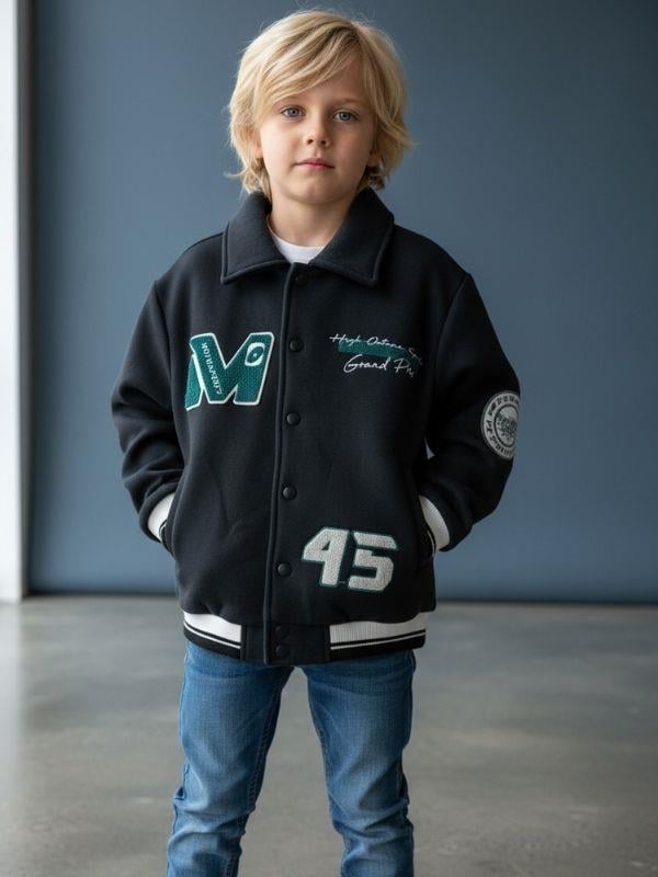 Erkek Çocuk M Nakışlı Kolej Hırka