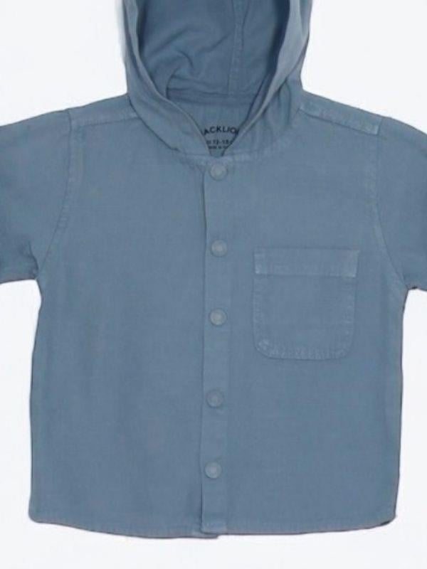 Erkek Çocuk Mevsimlik Kapüşonlu Keten Ceket