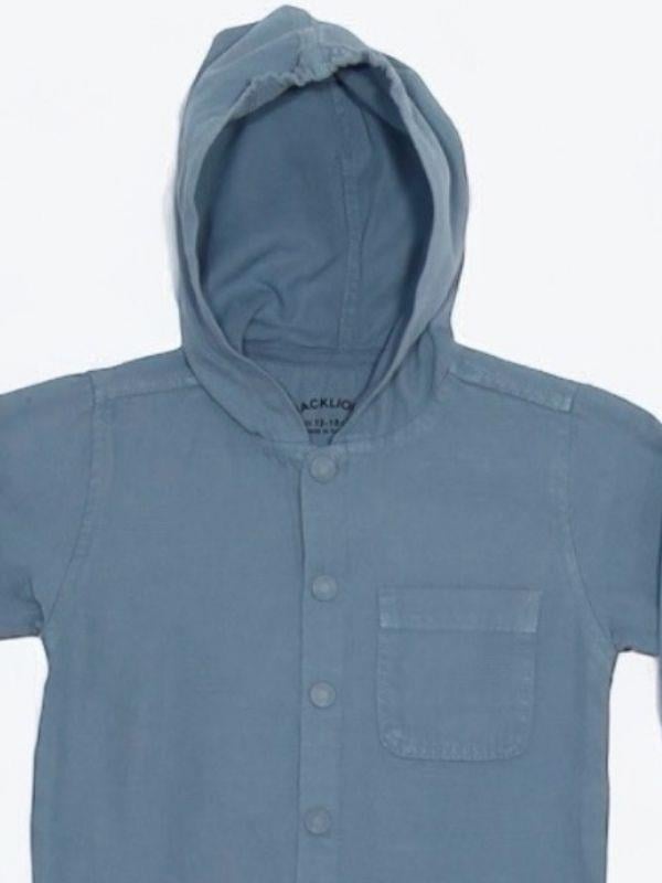 Erkek Çocuk Mevsimlik Kapüşonlu Keten Ceket