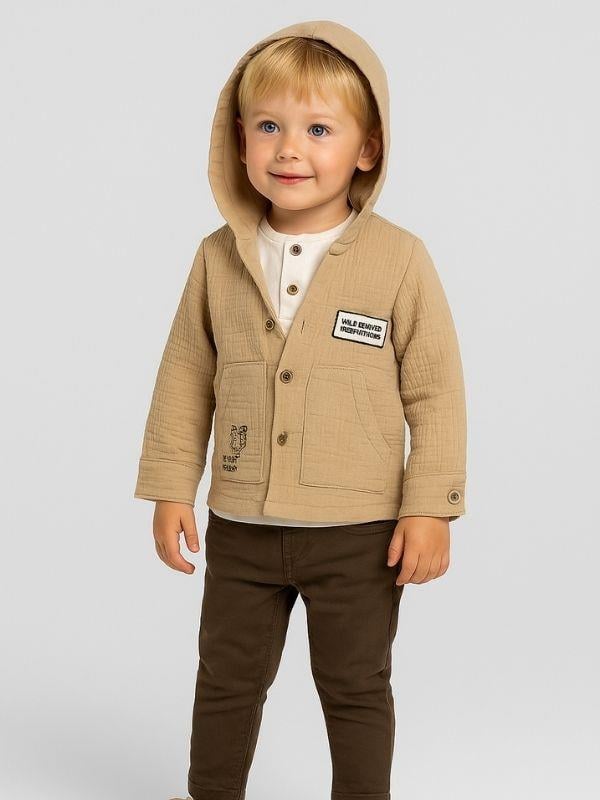 Erkek Çocuk Müslin 3'lü Pantolonlu Takım