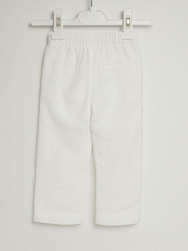 Erkek Çocuk Müslin Kumaş Beli Lastikli Pantolon