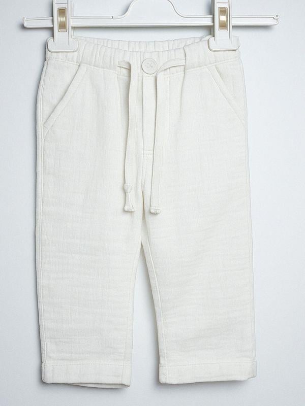 Erkek Çocuk Müslin Kumaş Beli Lastikli Pantolon