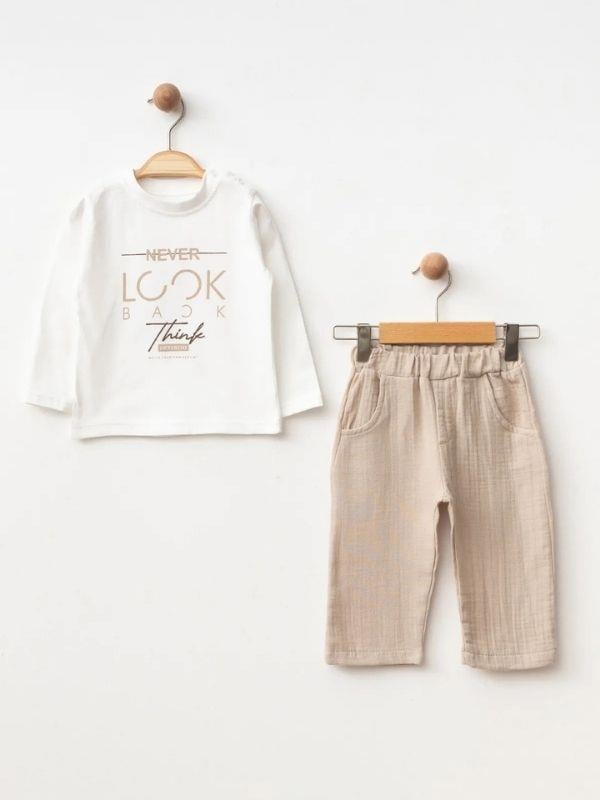 Erkek Çocuk Müslin Üçlü Takım