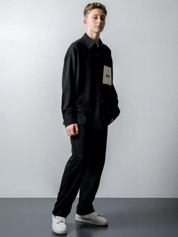 Erkek Çocuk Oversize Uzun Kol Gömlek Pantolonlu Takım