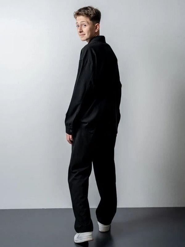 Erkek Çocuk Oversize Uzun Kol Gömlek Pantolonlu Takım