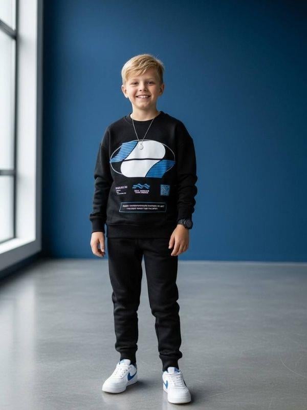 Erkek Çocuk Pamuklu Baskılı Tasarım Sweatshirt