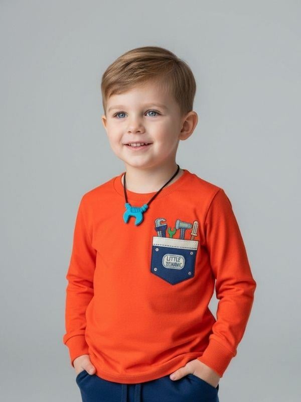 Erkek Çocuk Pamuklu Baskılı Uzun Kollu Pijama Takımı