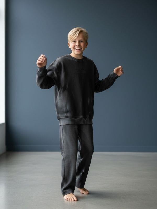 Erkek Çocuk Pamuklu Batik Desenli Tasarım Eşofman Takımı