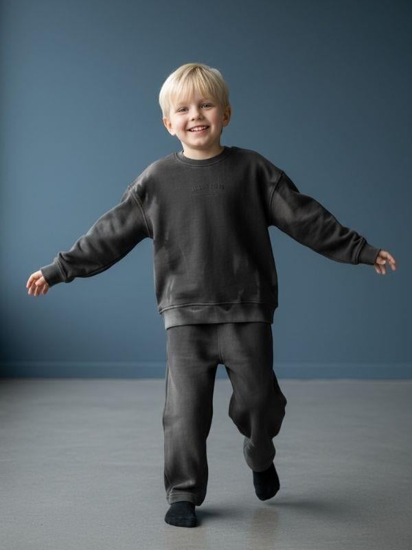 Erkek Çocuk Pamuklu Batik Desenli Tasarım Eşofman Takımı