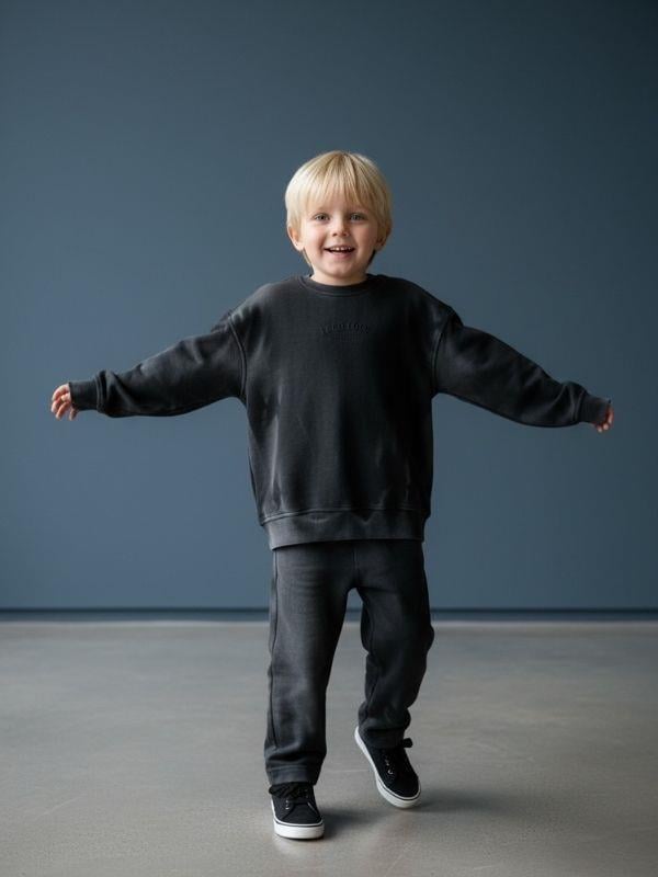 Erkek Çocuk Pamuklu Batik Desenli Tasarım Eşofman Takımı