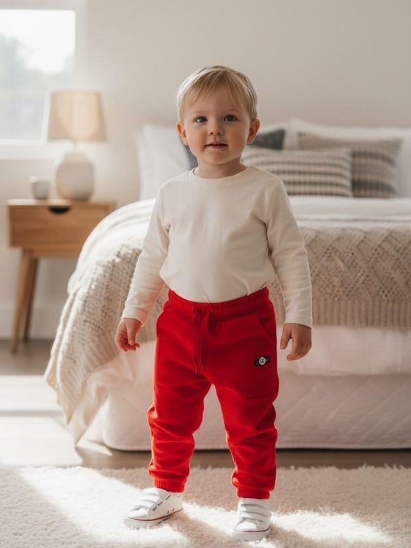 Erkek Çocuk Pamuklu Bel Paça Lastikli Eşofman Altı