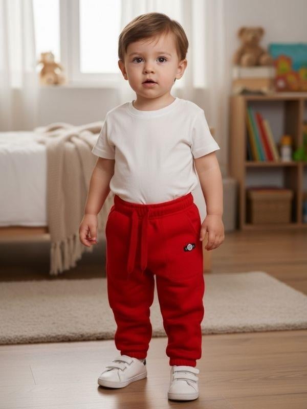 Erkek Çocuk Pamuklu Bel Paça Lastikli Eşofman Altı