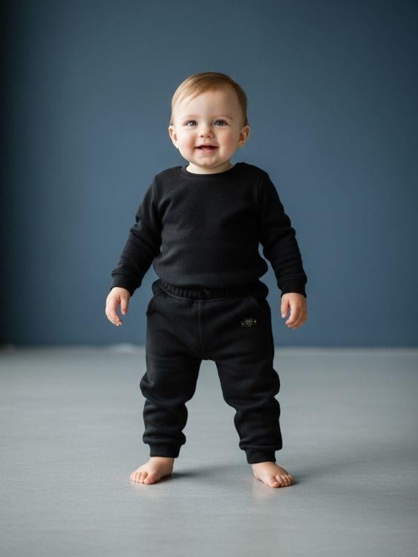 Erkek Çocuk Pamuklu Bel Paça Lastikli Eşofman Altı