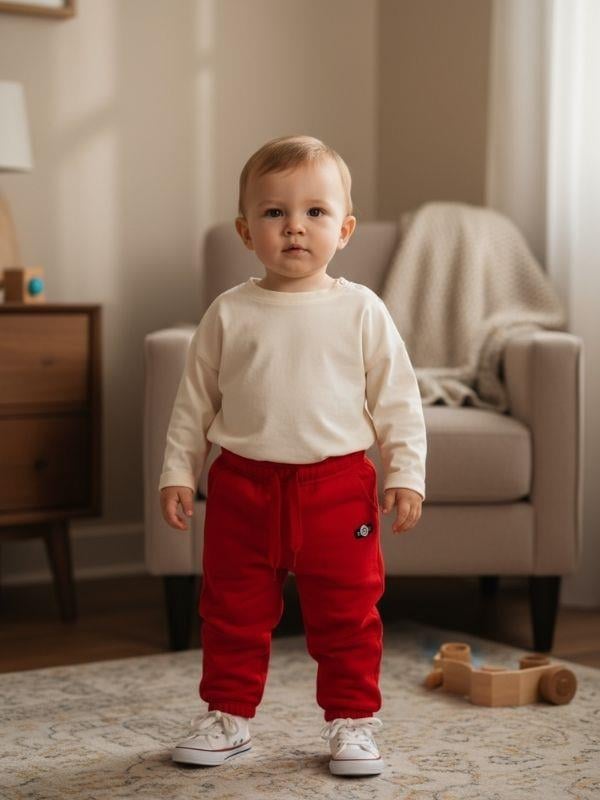 Erkek Çocuk Pamuklu Bel Paça Lastikli Eşofman Altı